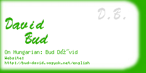 david bud business card